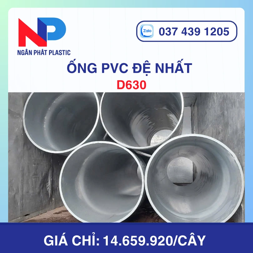 Ống Nhựa PVC D630 Đệ Nhất